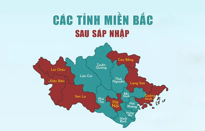 tay bac bao gom cac tinh nao ban do hanh chinh moi nhat sau sap nhap